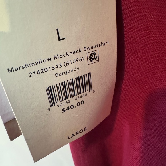 Blogilates Women's Marshmallow Mockneck Sweatshirt, Burgundy, Sz L, NWT - Picture 12 of 15